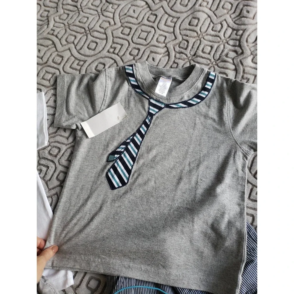 Boys summer clothes bundle 3 y shorts, tees, longsleve, pants - Picture 2 of 8